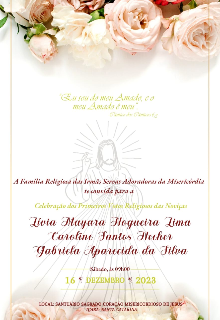 PROFISSÃO DOS PRIMEIROS VOTOS RELIGIOSOS